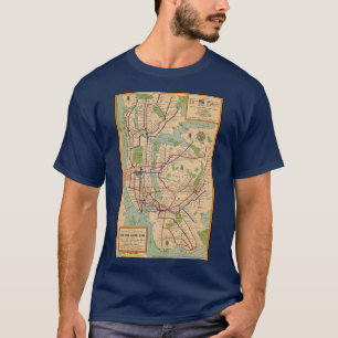 New York Subway Map 1954 NYC Subwa T-shirt