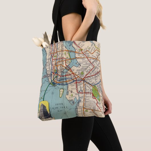 New York Subway Map Canvas tas (Dichtbij)