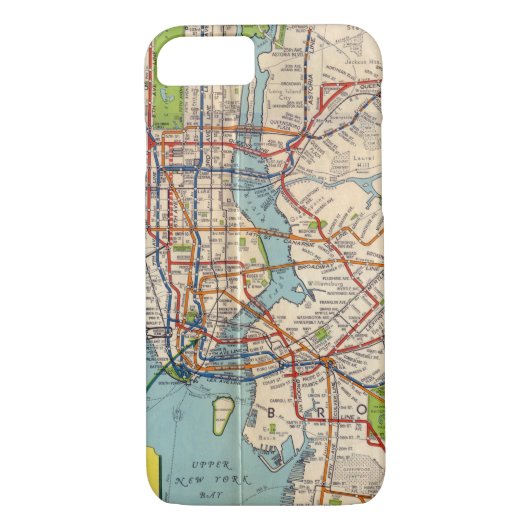  New York Subway Map iPhone Case (Achterkant)