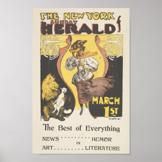 New York Sunday Herald Hoesje Poster (Voorkant)