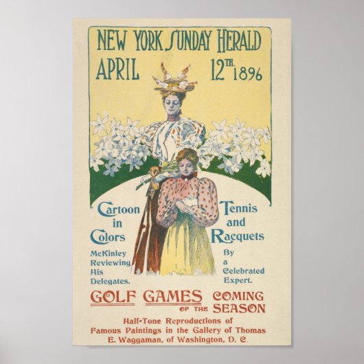  New York Sunday Herald Hoesje Poster (Voorkant)