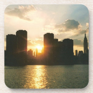 New York Sunset Bier Onderzetter