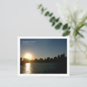 New York Sunset Briefkaart (Staand voorkant)