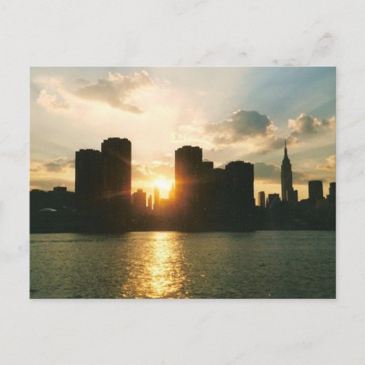 New York Sunset Briefkaart (Voorkant)