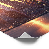 New York Sunset Poster (Hoek)