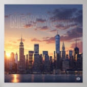 New York Sunset Poster (Voorkant)