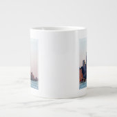 New York Sunset Skyline Uitzicht of World Trade Ce Grote Koffiekop (Voorkant)