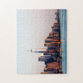 New York Sunset Skyline Uitzicht of World Trade Ce Legpuzzel (Verticaal)