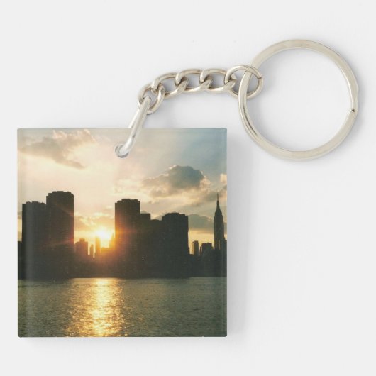 New York Sunset Sleutelhanger (Achterkant)
