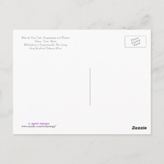 New York, Susquehanna en Western Briefkaart (Achterkant)