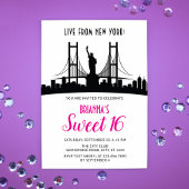 New York Sweet Zestien Uitnodiging
