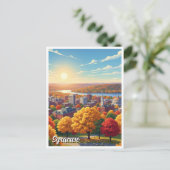 New York Syracuse Travel Briefkaart (Staand voorkant)