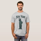 New York T-Shirt Mannen Statue of Liberty Organic (Voorkant volledig)