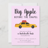 New York Taxi Big Apple Bachelorette Party Kaart (Voorkant)