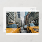 New York Taxi Cabs in de stad Briefkaart (Voorkant / Achterkant)