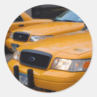 New York Taxi Cabs Ronde Sticker