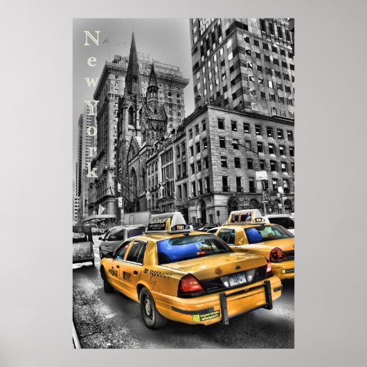 New York Taxi Poster (Voorkant)