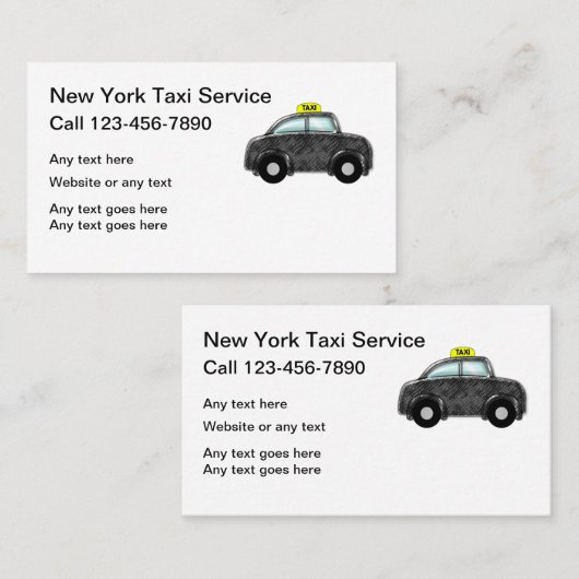 New York Taxi Service Visitekaartje (Voorkant / Achterkant)