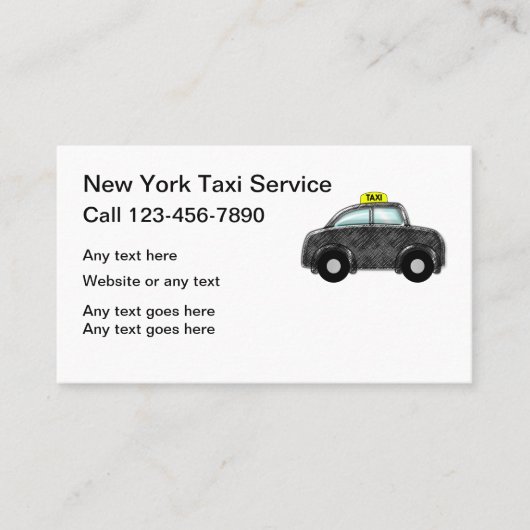 New York Taxi Service Visitekaartje (Voorkant)