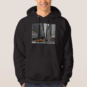 New York Taxi Urban City Kleur Pop Fotografie Hoodie