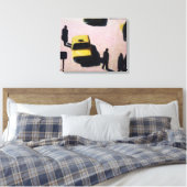New York Taxis 1990 Canvas Afdruk (Insitu (Slaapkamer))