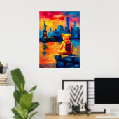 New York Teddy Fauvist Liberty Sunset Print (Thuiskantoor)
