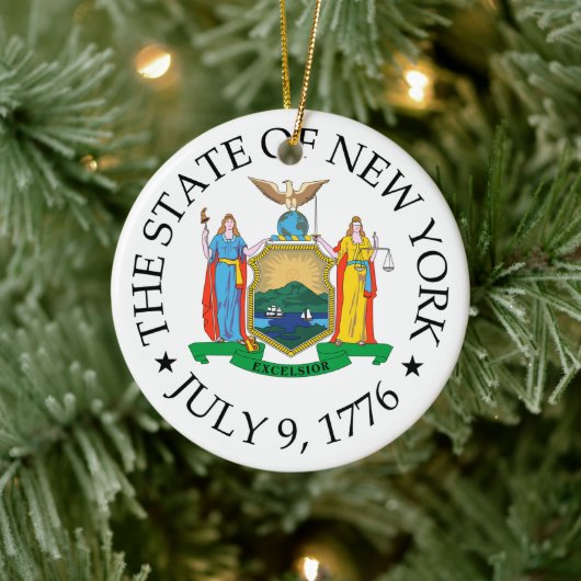 New York-teken Keramisch Ornament (Boom)