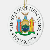New York-teken Keramisch Ornament (Links)