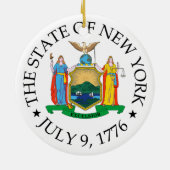 New York-teken Keramisch Ornament (Achterkant)