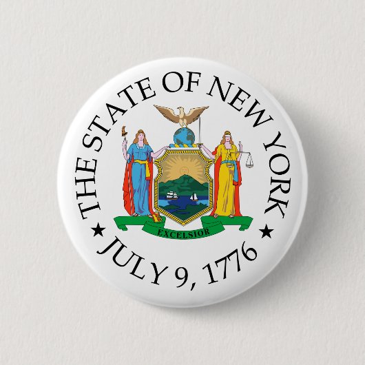 New York-teken Ronde Button 5,7 Cm (Voorkant)