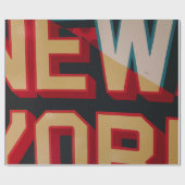 New York text Cadeaupapier (Vlak)