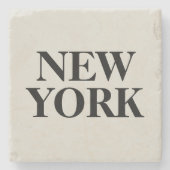 New York Text Stenen Onderzetter (Voorkant)