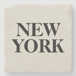 New York Text Stenen Onderzetter