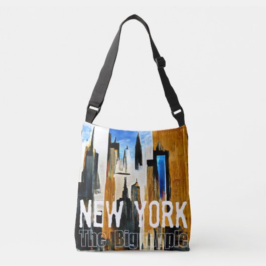 New York The Big Apple Abstract schilderen Crossbody Tas (Voorkant)