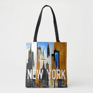 New York The Big Apple Abstract schilderen Tote Bag
