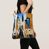 New York The Big Apple Abstract schilderen Tote Bag (Dichtbij)