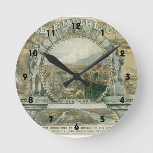 New York The Empire City Ronde Klok (Voorkant)