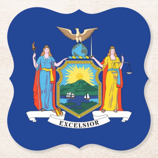 New York: The Empire State Home, de vlag van de Bi Kartonnen Onderzetters (Voorkant)