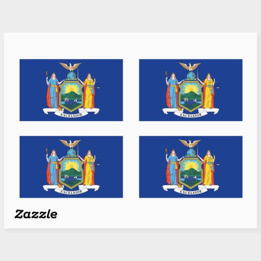 New York: The Empire State Home, de vlag van de Bi Rechthoekige Sticker (Vel)
