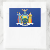 New York: The Empire State Home, de vlag van de Bi Rechthoekige Sticker (Tas)
