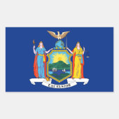 New York: The Empire State Home, de vlag van de Bi Rechthoekige Sticker (Voorkant)