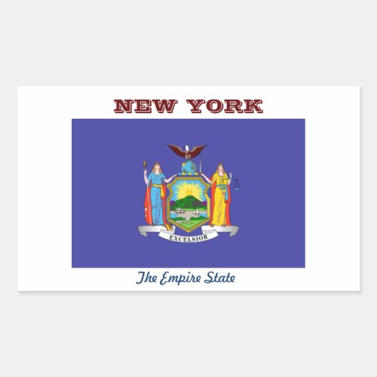 New York, The Empire State, Rechthoekige Sticker (Voorkant)
