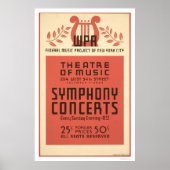 New York Theater Music 1940 WPA Poster (Voorkant)