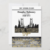 New York thema verjaardagsuitnodiging Kaart (Voorkant)