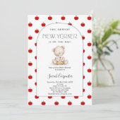 New York Themad Baby Shower Kaart (Staand voorkant)