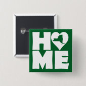 New York Thuis Hart Staat Knop Speld Vierkante Button 5,1 Cm (Voorkant /achterkant)