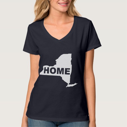 New York Thuis Weg Van Thuis T's T-shirts (Voorkant)