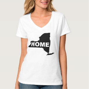 New York Thuis Weg Van Thuis T's T-shirts