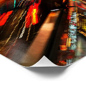 New York Time Square lichten 's nachts Poster (Hoek)