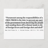 New York Times Co. tegen Verenigde Staten 403 US 7 Briefkaart (Voorkant)